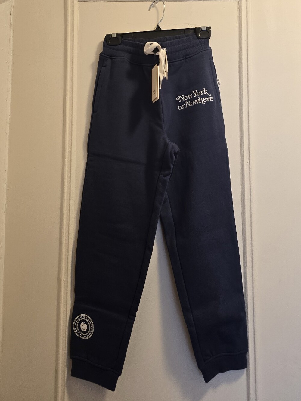 NWT New York or Nowhere (NYON) Signature Drawstring Sweatpants in Navy - Sz XS - Picture 11 of 14